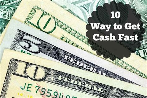 Quick Ways To Get Cash